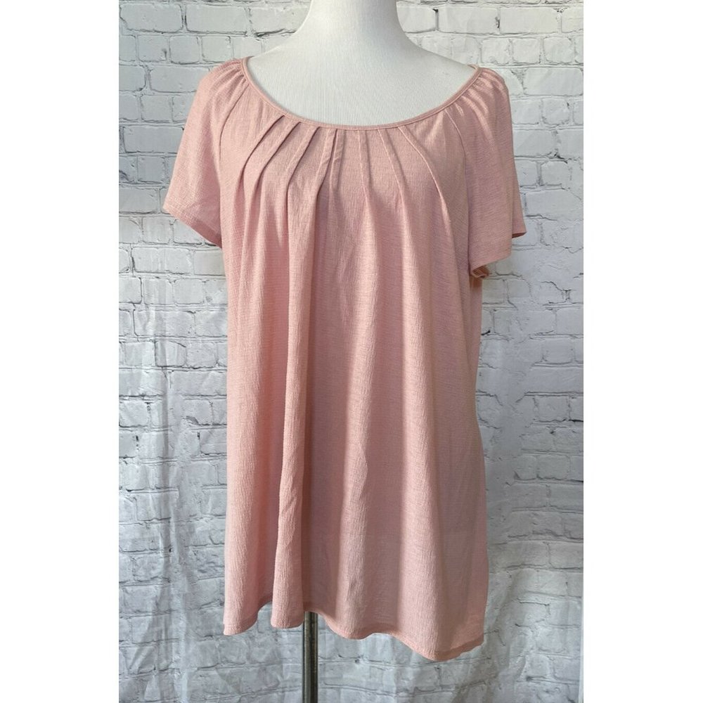 Ivy Ridge Blouse Pink 1X Plus